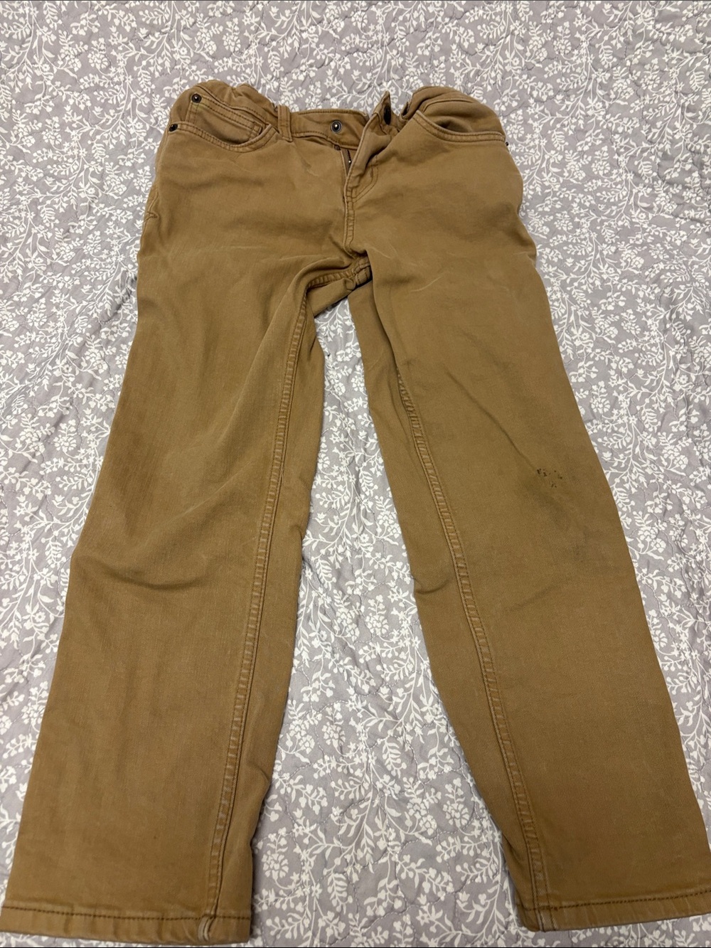 Cat & Jack tan Straight-Leg Stretch Pants there are stains on the knees